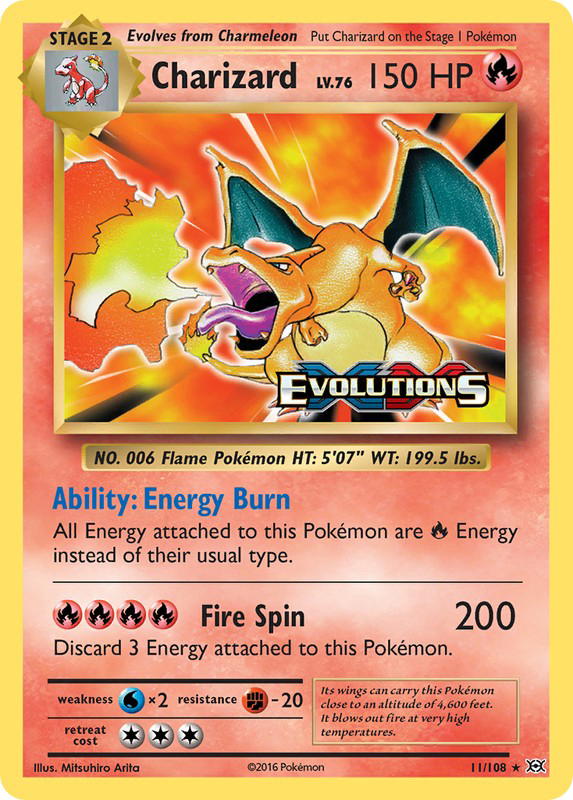 Pokemon Pokemon Charizard H [EVO 11/108] XY "Evolutions" [ExpansionStaffStamp] (EN)