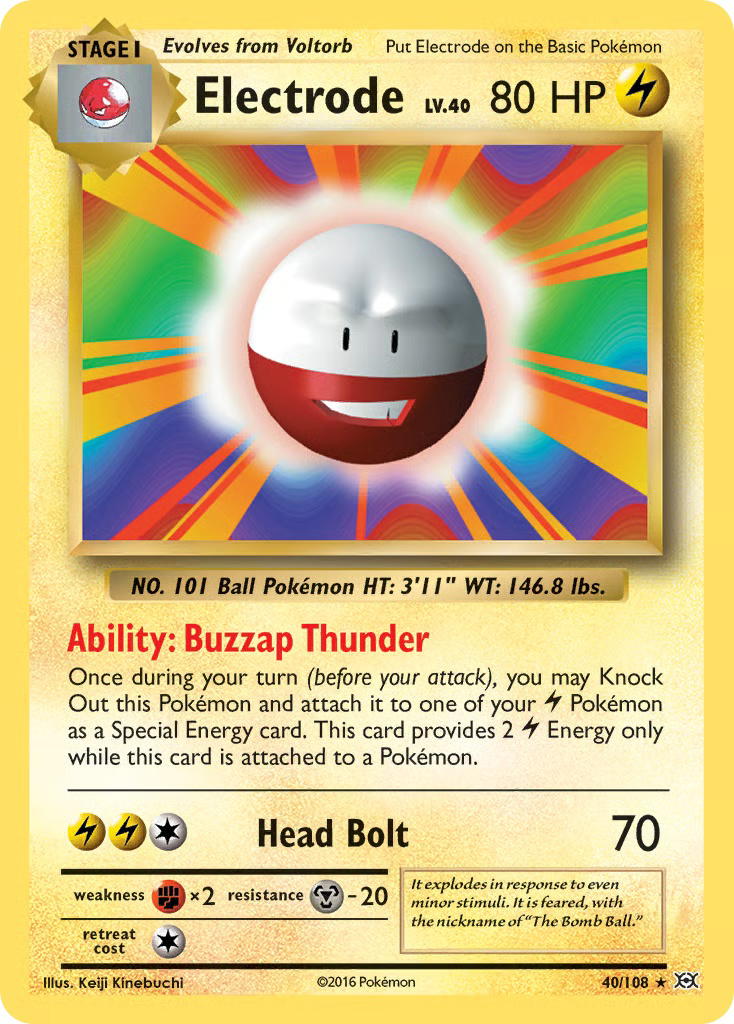 Pokemon Pokemon Electrode R [EVO 40/108] XY "Evolutions" [ReverseHolo] (EN)