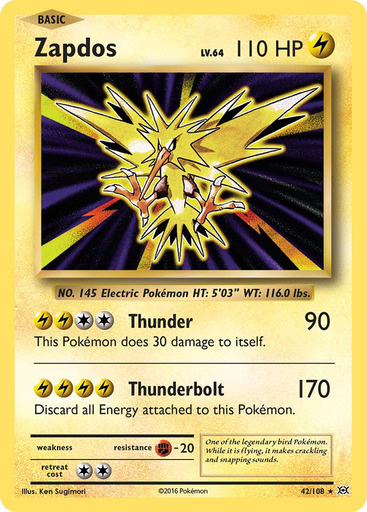 Pokemon Pokemon Zapdos H [EVO 42/108] XY "Evolutions" [ReverseHolo] (EN)