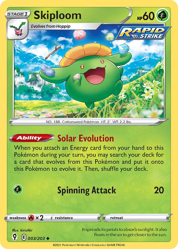 Pokemon Pokemon Skiploom U [EVS 003/203] Sword & Shield "Evolving Skies" (EN)