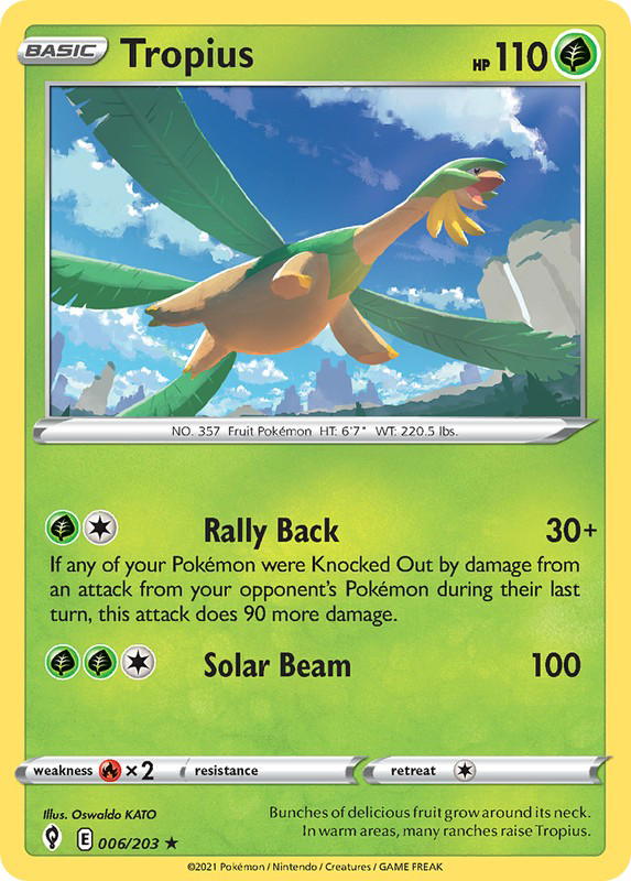 Pokemon Pokemon Tropius R [EVS 006/203] Sword & Shield "Evolving Skies" (EN)
