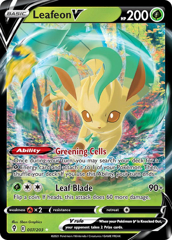 Pokemon Pokemon Leafeon V [EVS 007/203] Sword & Shield "Evolving Skies" (EN)