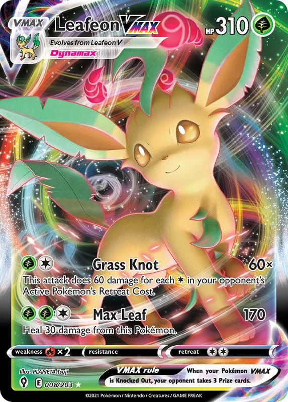 Pokemon Pokemon Leafeon VMAX [EVS 008/203] Sword & Shield "Evolving Skies" (EN)