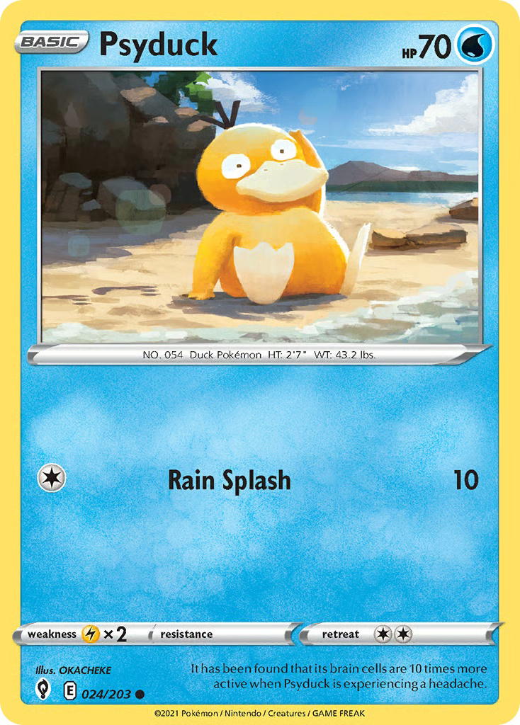 Pokemon Pokemon Psyduck C [EVS 024/203] Sword & Shield "Evolving Skies" [ReverseHolo] (EN)
