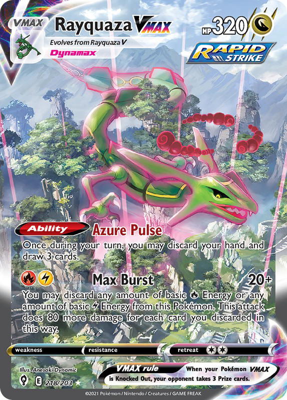 Pokemon Pokemon Rayquaza VMAX HR [EVS 218/203] Sword & Shield "Evolving Skies" (EN)