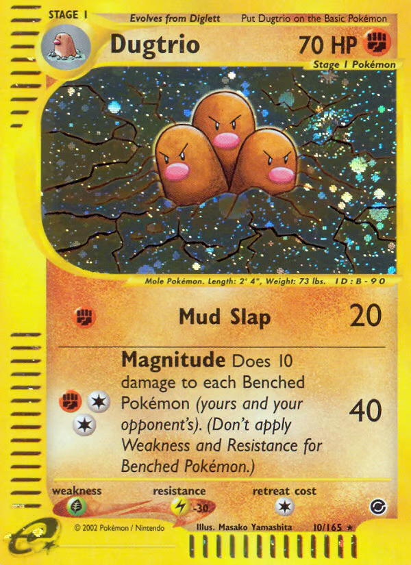 Pokemon Pokemon Dugtrio H [EX 10/165] E-Card "Expedition Base Set" [ReverseHolo] (EN)