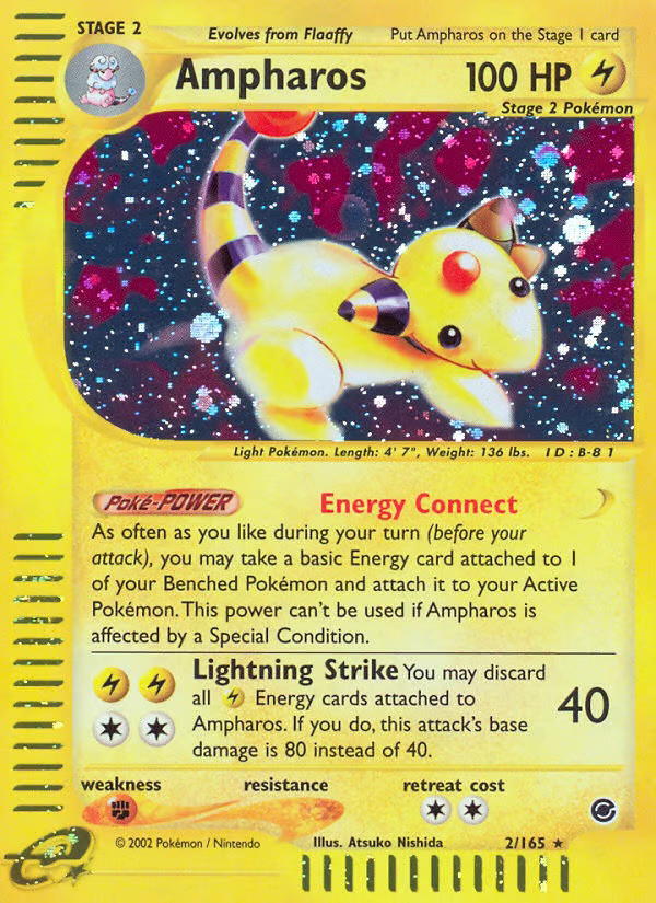 Pokemon Pokemon Ampharos H [EX 2/165] E-Card "Expedition Base Set" [ReverseHolo] (EN)