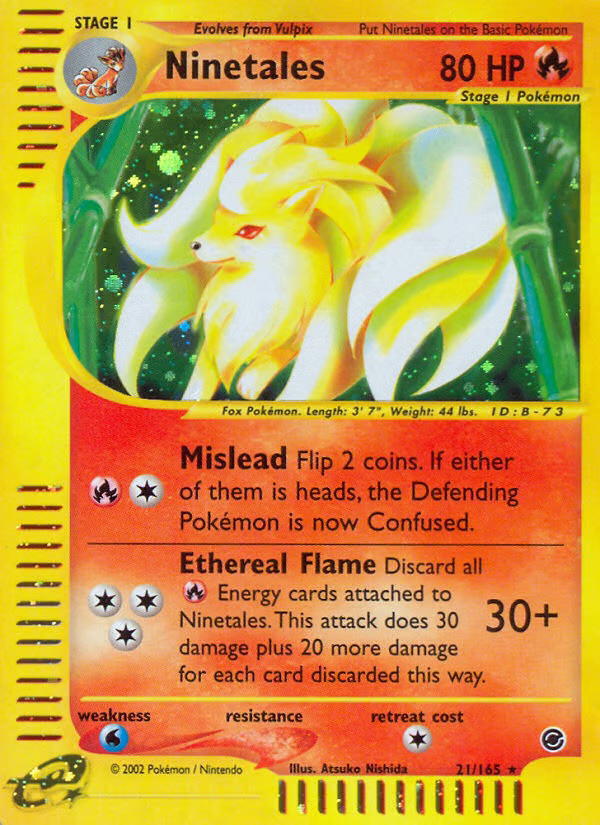 Pokemon Pokemon Ninetales H [EX 21/165] E-Card "Expedition Base Set" [ReverseHolo] (EN)