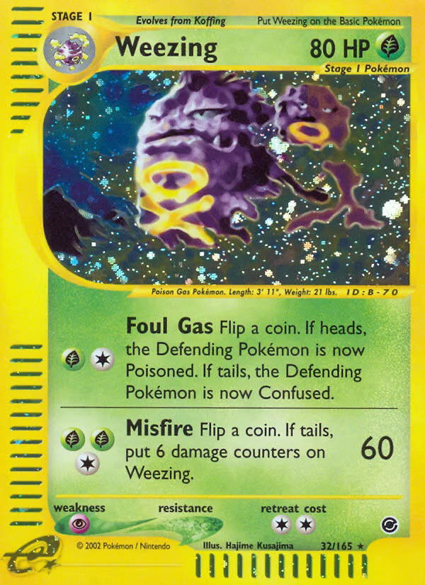 Pokemon Pokemon Weezing H [EX 32/165] E-Card "Expedition Base Set" [ReverseHolo] (EN)