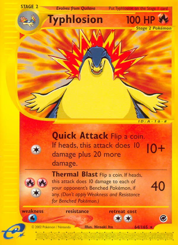 Pokemon Pokemon Typhlosion R [EX 64/165] E-Card "Expedition Base Set" [ReverseHolo] (EN)