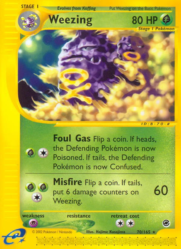 Pokemon Pokemon Weezing R [EX 70/165] E-Card "Expedition Base Set" [ReverseHolo] (EN)
