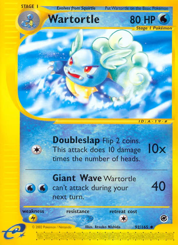 Pokemon Pokemon Wartortle U [EX 92/165] E-Card "Expedition Base Set" [ReverseHolo] (EN)