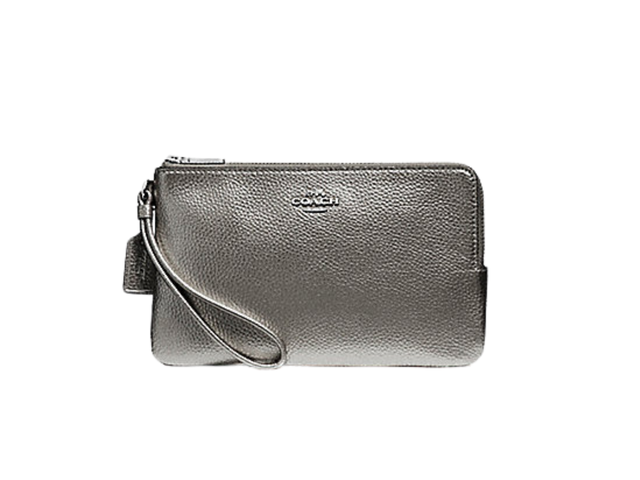 Coach Coach Double Zip Wallet Gunmetal - view 1