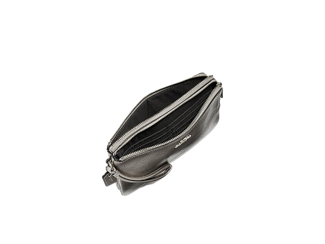 Coach Coach Double Zip Wallet Gunmetal - view 2