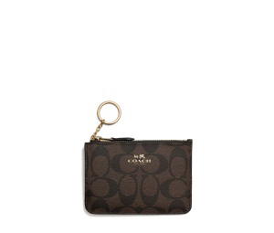 Buy Coach Key Pouch With Gusset In Signature Brown Black at Sasom – Authentic and Ready to Ship
