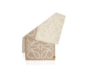 Buy Loewe Anagram Scarf Beige White at Sasom – Authentic and Ready to Ship