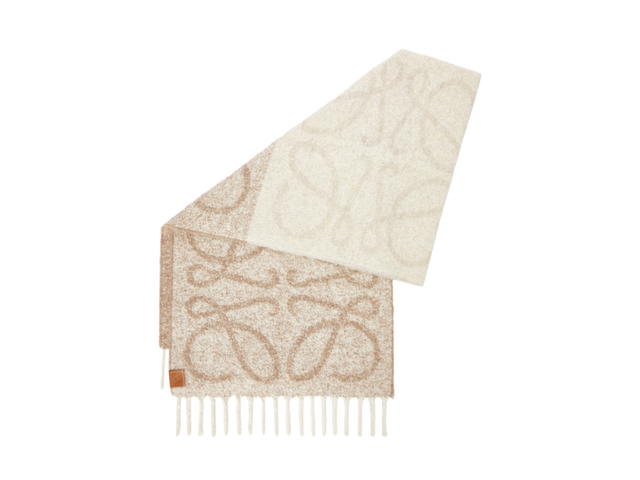 Loewe Loewe Anagram Scarf Beige White - view 2