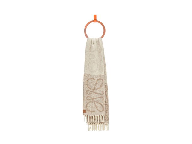 Loewe Loewe Anagram Scarf Beige White - view 4
