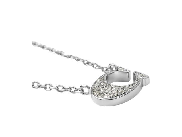 Coach Coach Signature Pavé Pendant Necklace Silver - view 2