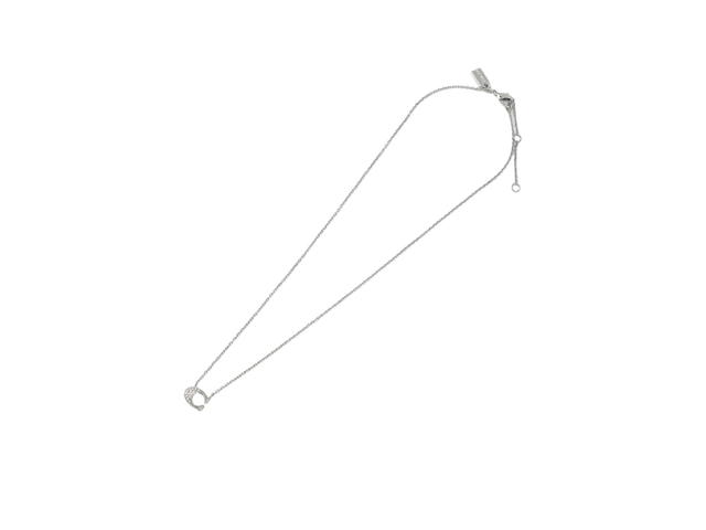 Coach Coach Signature Pavé Pendant Necklace Silver - view 3