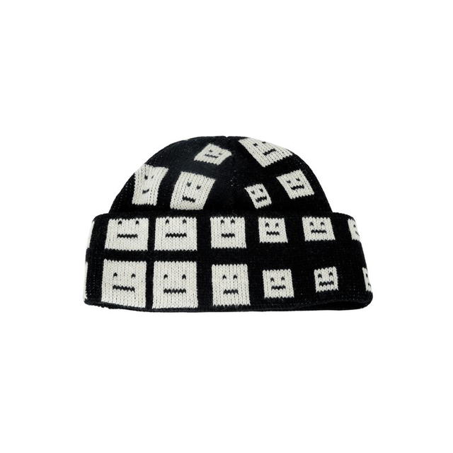 Acne Studios Acne Studios Beanie - Black/White - view 2