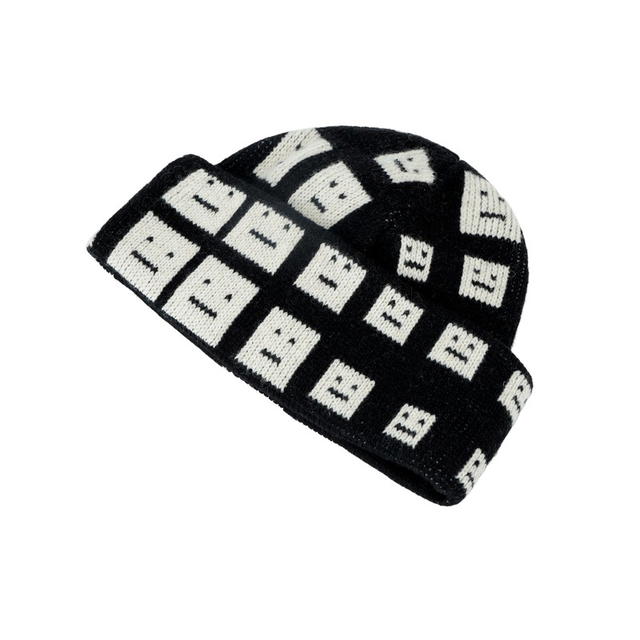 Acne Studios Acne Studios Beanie - Black/White - view 3