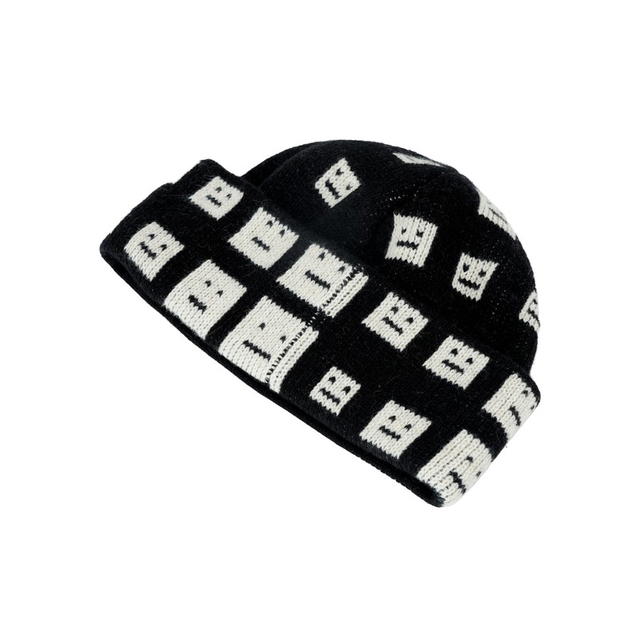 Acne Studios Acne Studios Beanie - Black/White - view 4