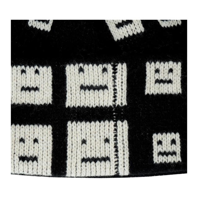 Acne Studios Acne Studios Beanie - Black/White - view 5