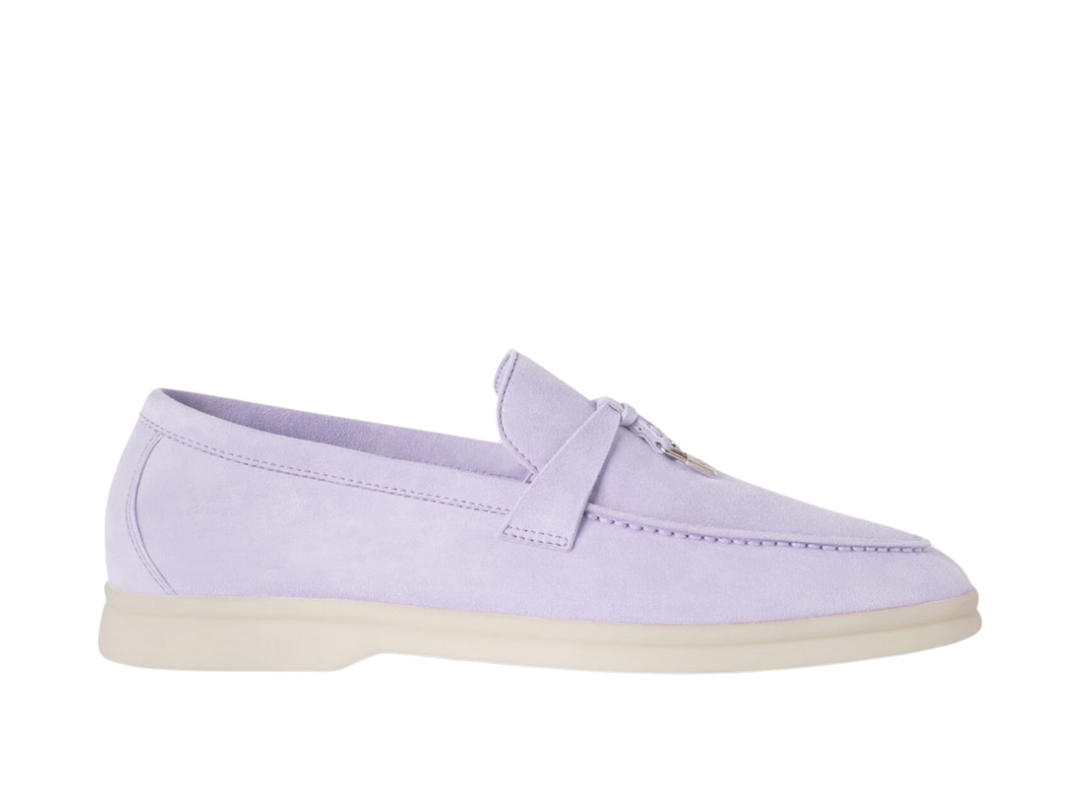 Loro Piana Loro Piana Summer Charms Walk Loafer In Suede Lilac Wagasa (Women's)
