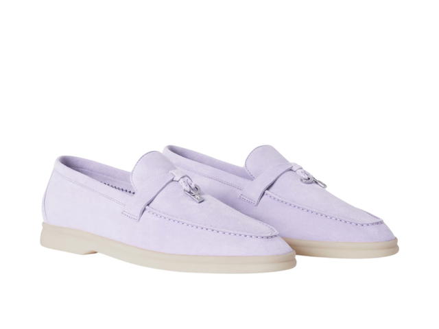 Loro Piana Loro Piana Summer Charms Walk Loafer In Suede Lilac Wagasa (Women's) - view 2