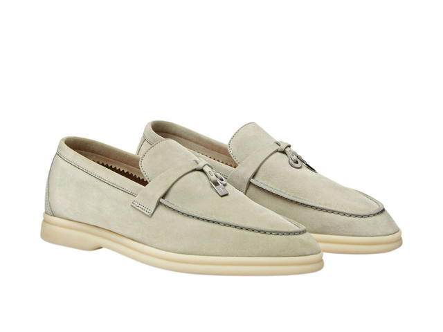 Loro Piana Loro Piana Summer Charms Walk Loafer In Suede Deep Ice (Women's) - view 2