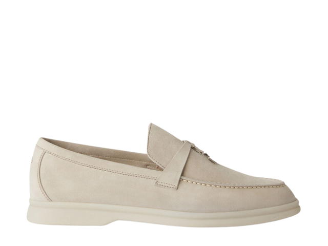 Loro Piana Loro Piana Summer Charms Walk Loafer Suede Calfskin Powder Pearl (Women's) - view 1