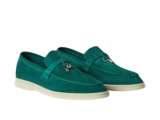 Loro Piana Loro Piana Summer Charms Walk Loafer Forest Leaves - view 3