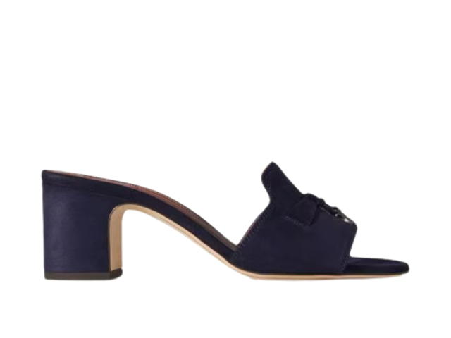 Loro Piana Loro Piana Summer Charms Sandal In Navy Blue Suede Goatskin (Women's) - view 1