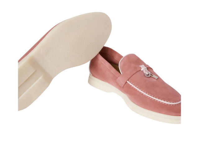 Loro Piana Loro Piana Summer Charms Walk Loafer In Suede Ancient Blush (Women's) - view 4