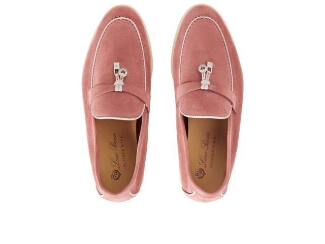 Loro Piana Loro Piana Summer Charms Walk Loafer In Suede Ancient Blush (Women's) - view 5