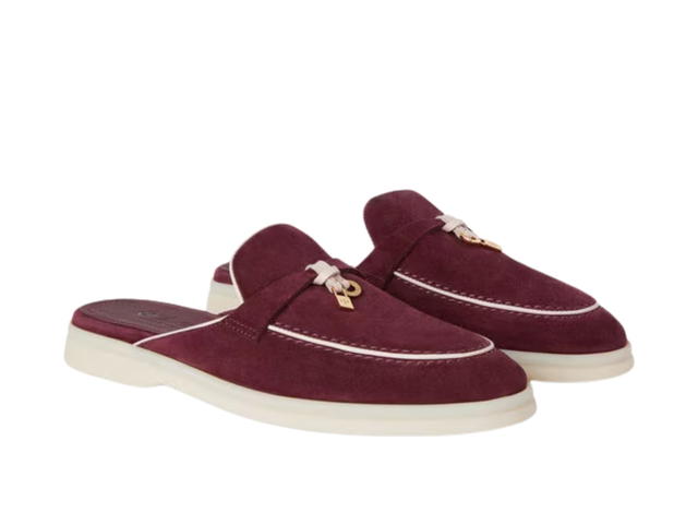 Loro Piana Loro Piana Charms Walk Babouche Loafer Azuki Beans - view 3