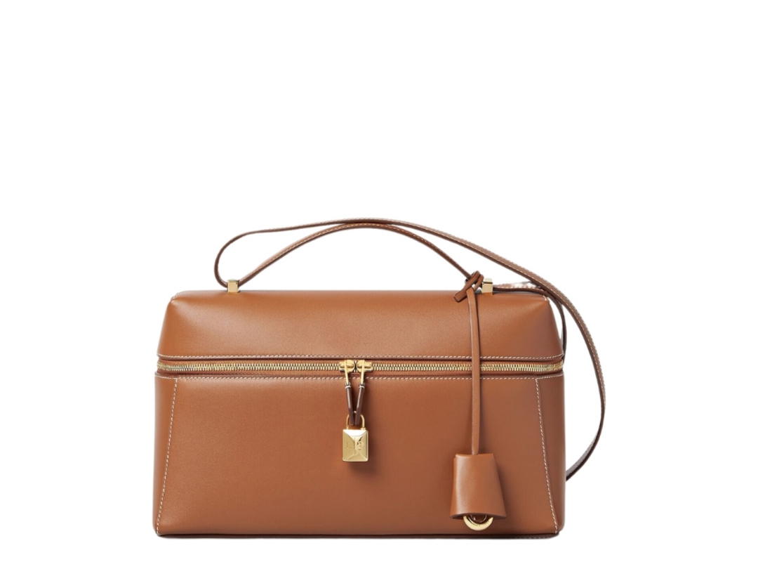 Loro Piana Loro Piana Extra Bag L27 In Smooth Calfskin With Gold Hardware Warm Tan Sun Gold