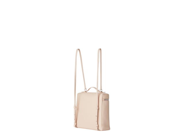 Loro Piana Loro Piana Extra Pocket Backpack L23.5 In Grained Calfskin With Antique Silver Hardware Candoglia Marble - view 2