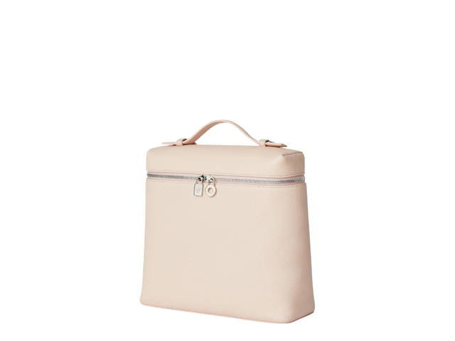 Loro Piana Loro Piana Extra Pocket Backpack L23.5 In Grained Calfskin With Antique Silver Hardware Candoglia Marble - view 3