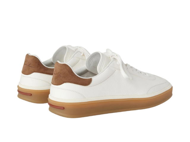Loro Piana Loro Piana Tennis Walk Sneaker In Deerskin White - view 3