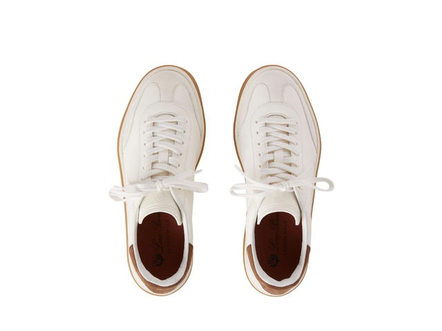 Loro Piana Loro Piana Tennis Walk Sneaker In Deerskin White - view 4