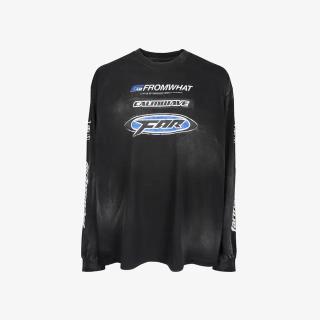 Farfromwhat Farfromwhat Far Washed Logo Long Sleeve T-Shirt Black - view 2