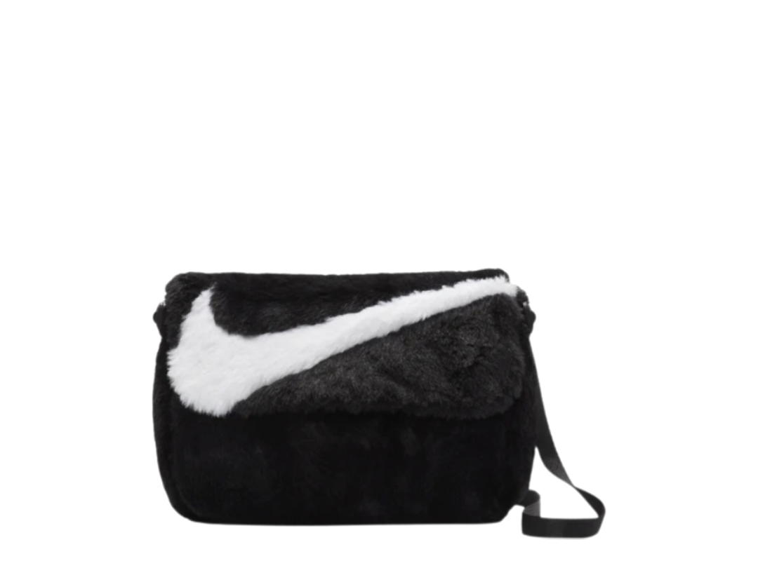 Nike Nike NSW Futura 365 Faux Fur Crossbody Bag 1L Black
