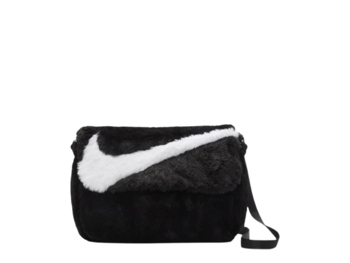 Nike Nike NSW Futura 365 Faux Fur Crossbody Bag 1L Black