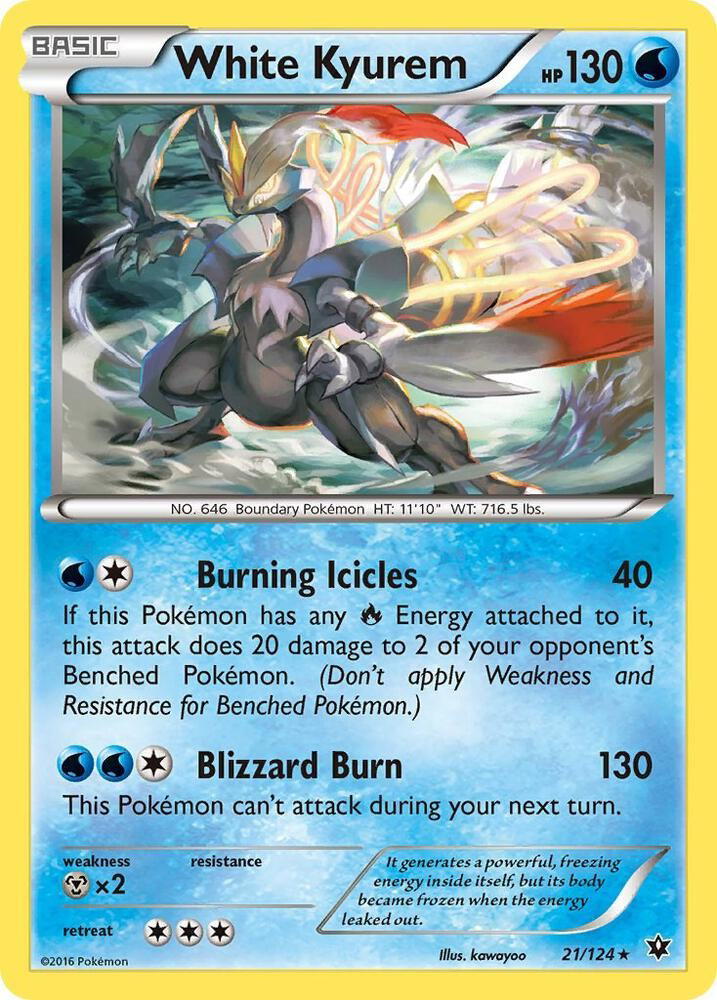 Pokemon Pokemon White Kyurem H [FCO 21/124] XY "Fates Collide" [ReverseHolo] (EN)