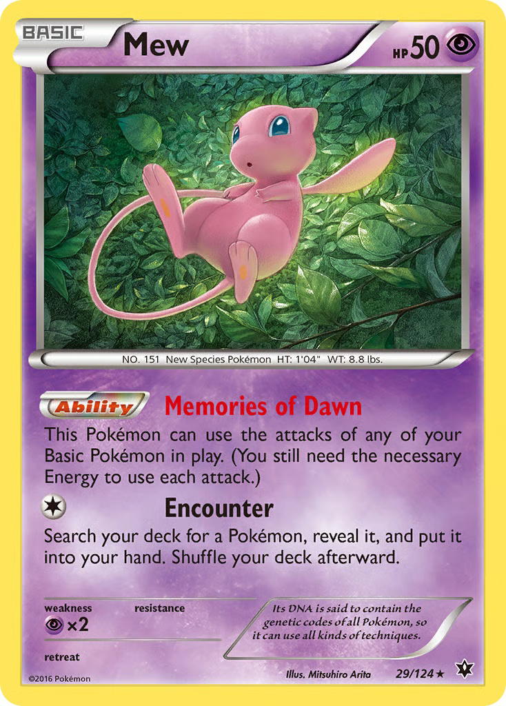 Pokemon Pokemon Mew H [FCO 29/124] XY "Fates Collide" [ReverseHolo] (EN)