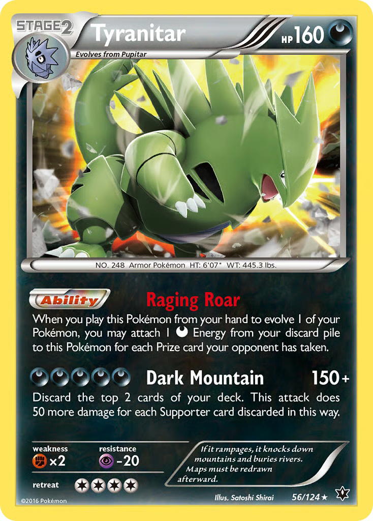 Pokemon Pokemon Tyranitar H [FCO 56/124] XY "Fates Collide" [ReverseHolo] (EN)