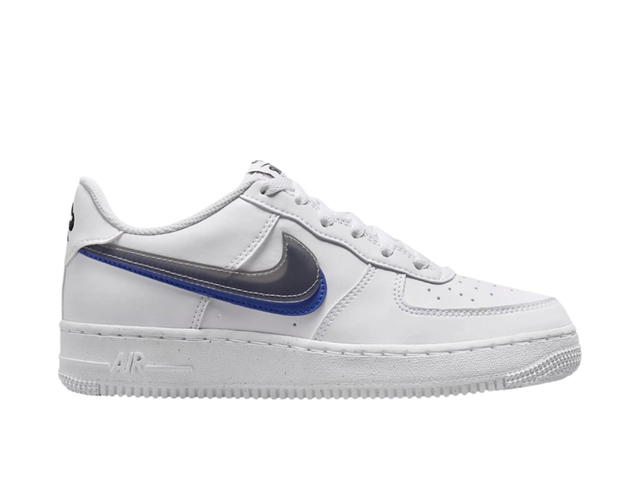 Nike Nike Air Force 1 Low Impact Next Nature Double Swoosh White Black Blue (GS) - view 1