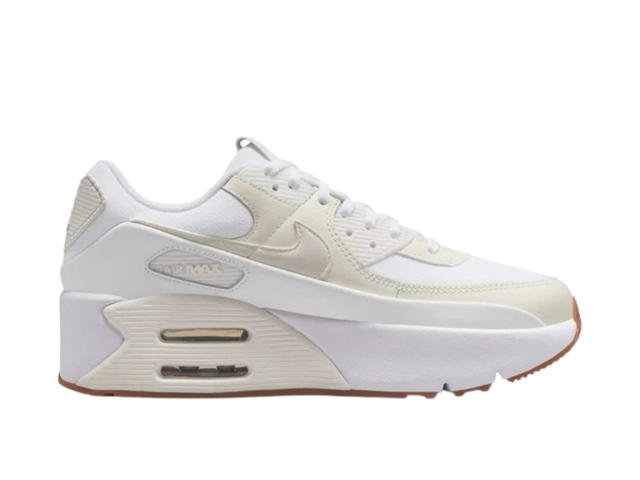 Nike Nike Air Max 90 Wear resistant And Lightweight Low Top Running Shoes Women's White - view 1